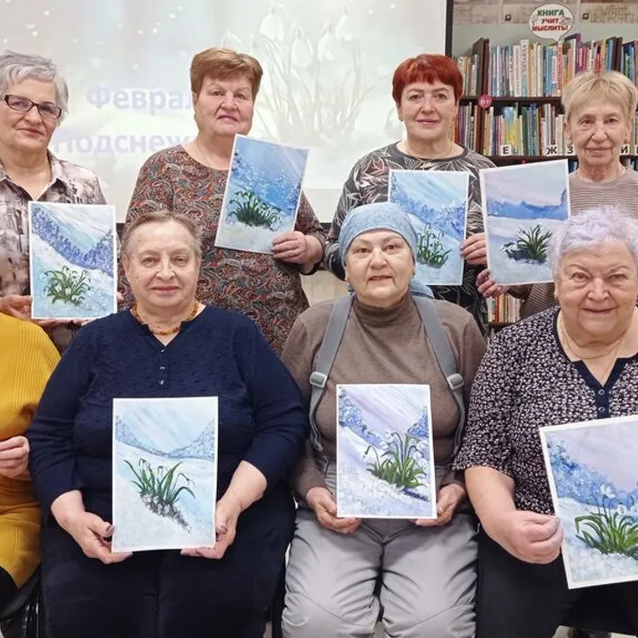 Час рисования «Морозные узоры. Подснежники»