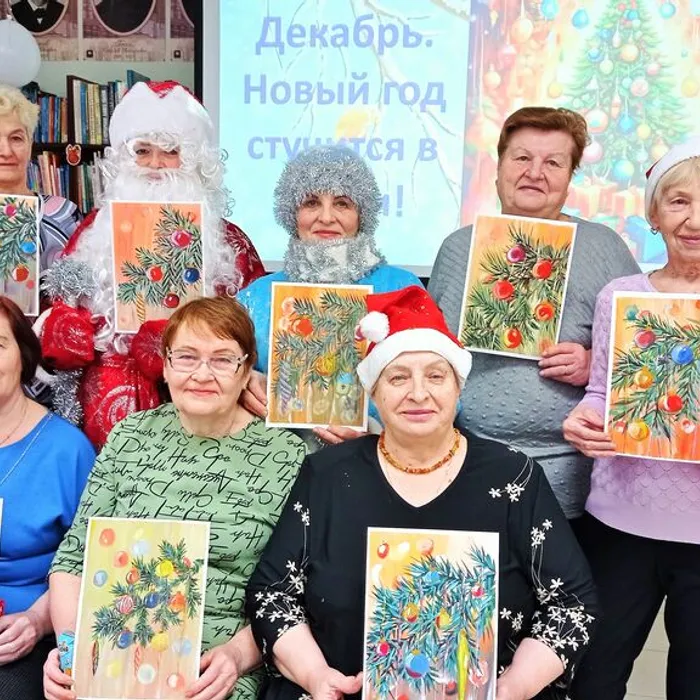 Час рисования в Соровской библиотеке: «Новый год стучится в двери!»