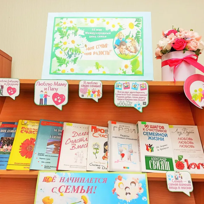 Выставка семейного чтения «Моя семья-моя радость!»